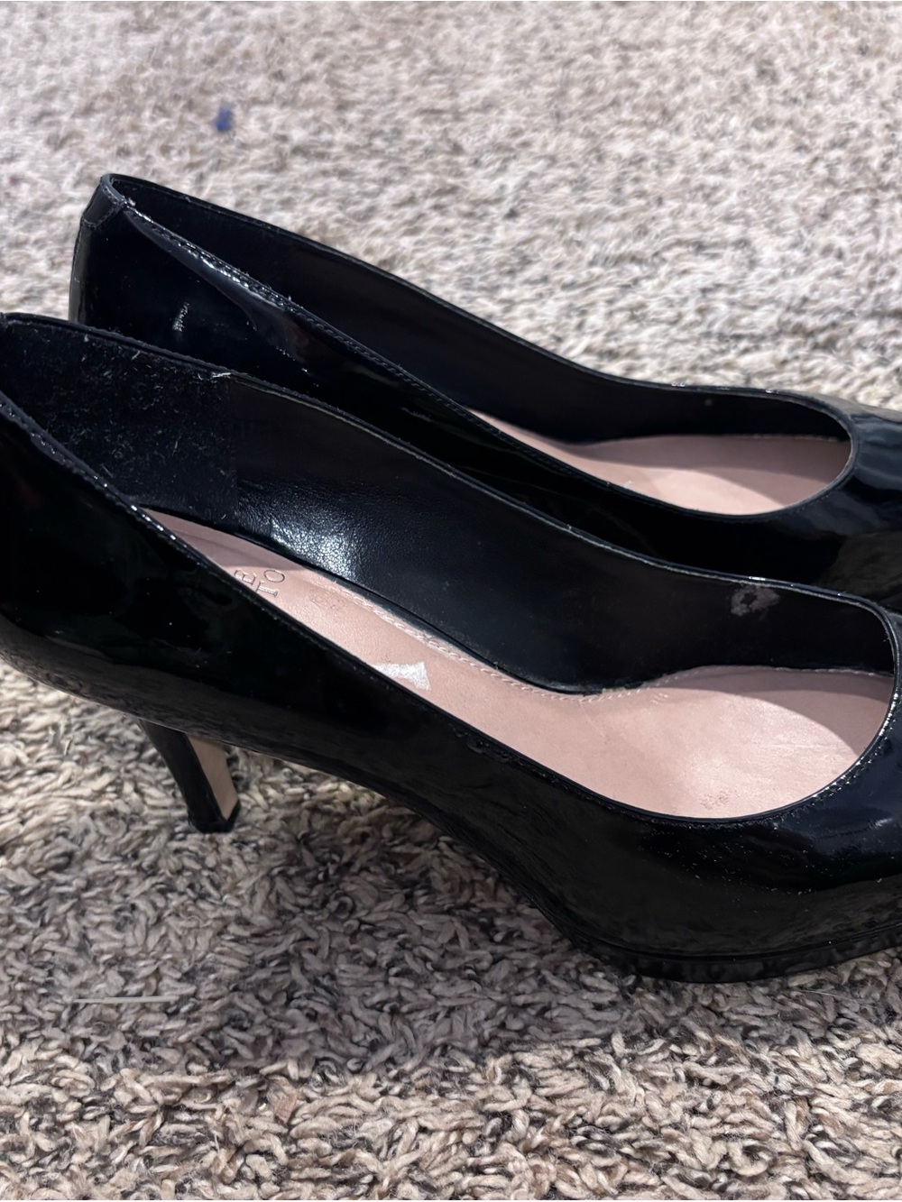 Vince Camuto Black Patent Women's Dress Pumps - Classic Court Heel